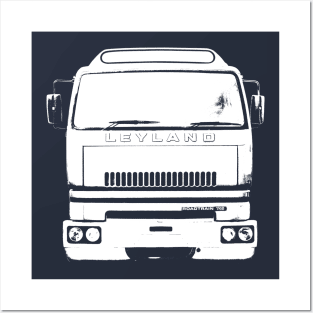 Leyland T45 Roadtrain 1980s classic lorry monoblock white Posters and Art